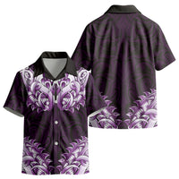 New Zealand Ta Moko Kid Hawaiian Shirt Aotearoa Maori Chest Tattoo Purple LT14 - Polynesian Pride