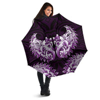New Zealand Ta Moko Umbrella Aotearoa Maori Chest Tattoo Purple