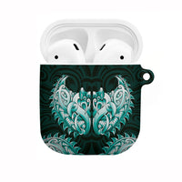 New Zealand Ta Moko AirPods Case Aotearoa Maori Chest Tattoo Turquoise