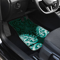New Zealand Ta Moko Car Mats Aotearoa Maori Chest Tattoo Turquoise