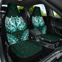 New Zealand Ta Moko Car Seat Cover Aotearoa Maori Chest Tattoo Turquoise