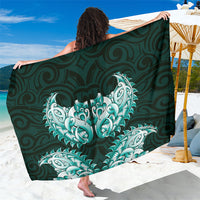 New Zealand Ta Moko Sarong Aotearoa Maori Chest Tattoo Turquoise