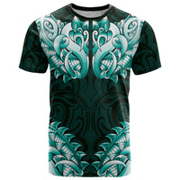 New Zealand Ta Moko T Shirt Aotearoa Maori Chest Tattoo Turquoise