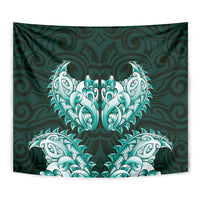 New Zealand Ta Moko Tapestry Aotearoa Maori Chest Tattoo Turquoise