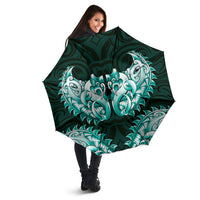 New Zealand Ta Moko Umbrella Aotearoa Maori Chest Tattoo Turquoise