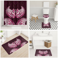 New Zealand Ta Moko Bathroom Set Aotearoa Maori Chest Tattoo Pink