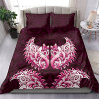 New Zealand Ta Moko Bedding Set Aotearoa Maori Chest Tattoo Pink