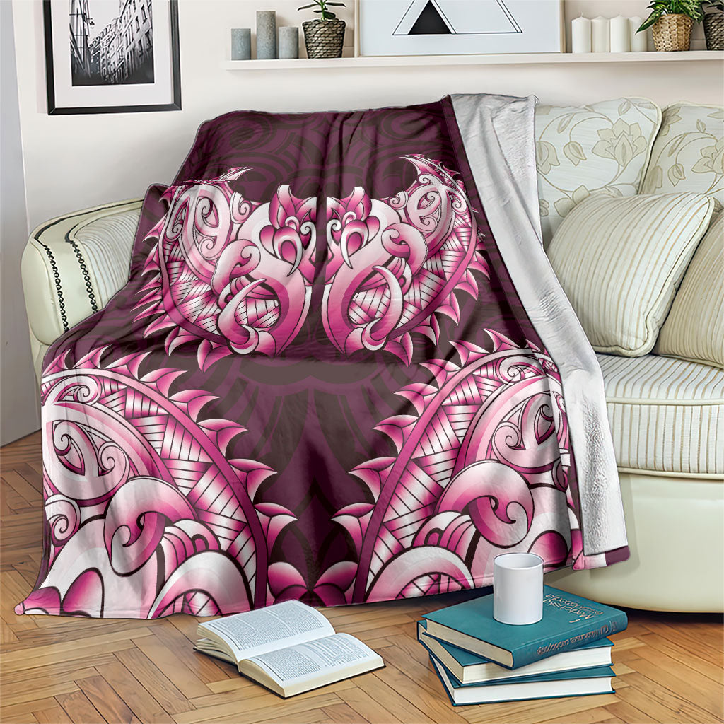 New Zealand Ta Moko Blanket Aotearoa Maori Chest Tattoo Pink