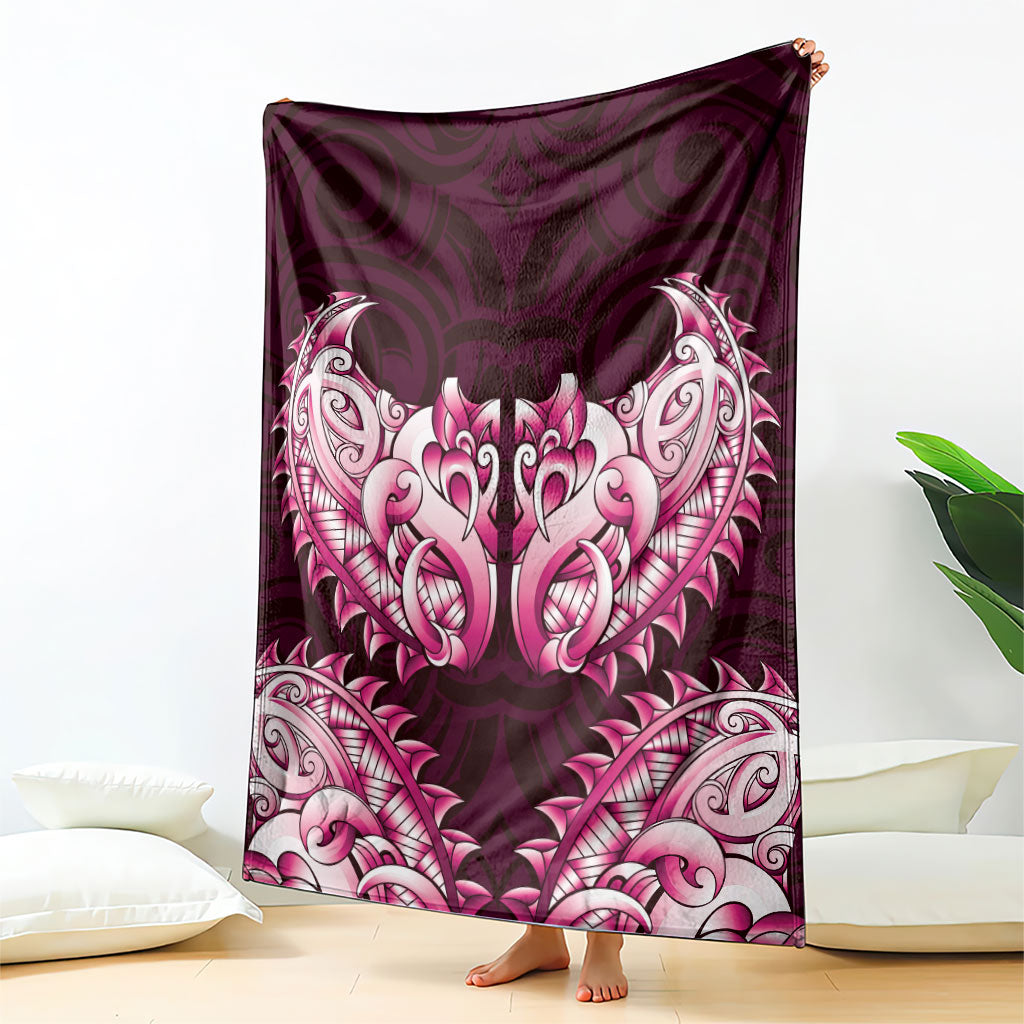 New Zealand Ta Moko Blanket Aotearoa Maori Chest Tattoo Pink