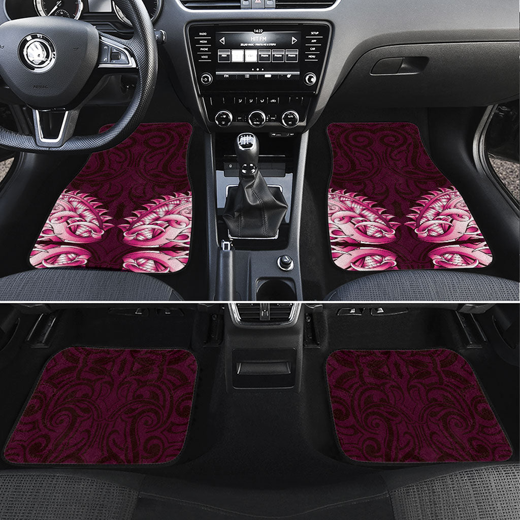 New Zealand Ta Moko Car Mats Aotearoa Maori Chest Tattoo Pink