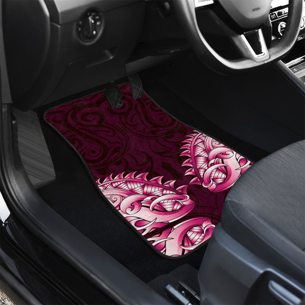 New Zealand Ta Moko Car Mats Aotearoa Maori Chest Tattoo Pink