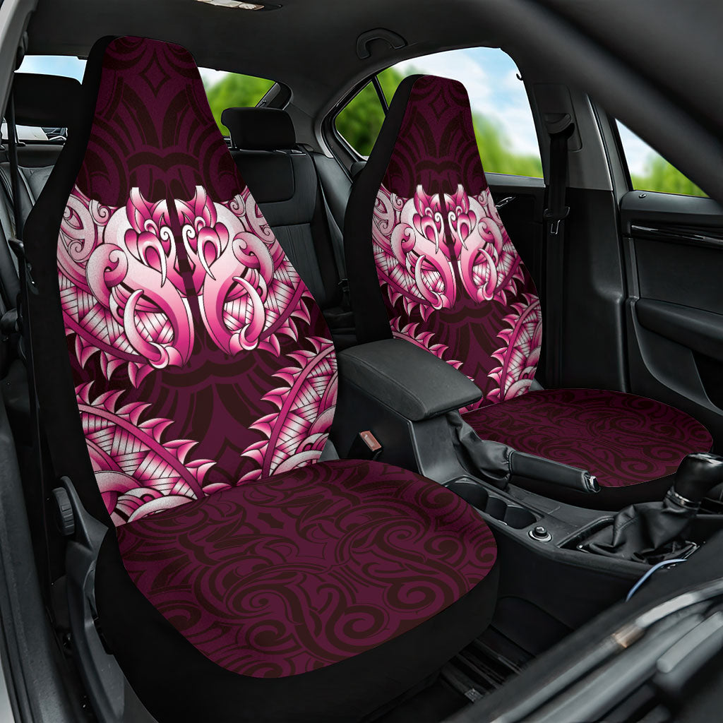 New Zealand Ta Moko Car Seat Cover Aotearoa Maori Chest Tattoo Pink