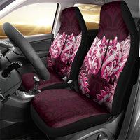 New Zealand Ta Moko Car Seat Cover Aotearoa Maori Chest Tattoo Pink