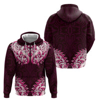 New Zealand Ta Moko Hoodie Aotearoa Maori Chest Tattoo Pink