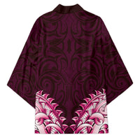 New Zealand Ta Moko Kimono Aotearoa Maori Chest Tattoo Pink