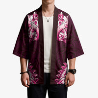 New Zealand Ta Moko Kimono Aotearoa Maori Chest Tattoo Pink