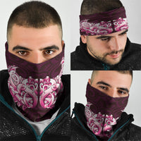New Zealand Ta Moko Neck Gaiter Aotearoa Maori Chest Tattoo Pink