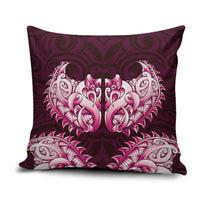 New Zealand Ta Moko Pillow Cover Aotearoa Maori Chest Tattoo Pink