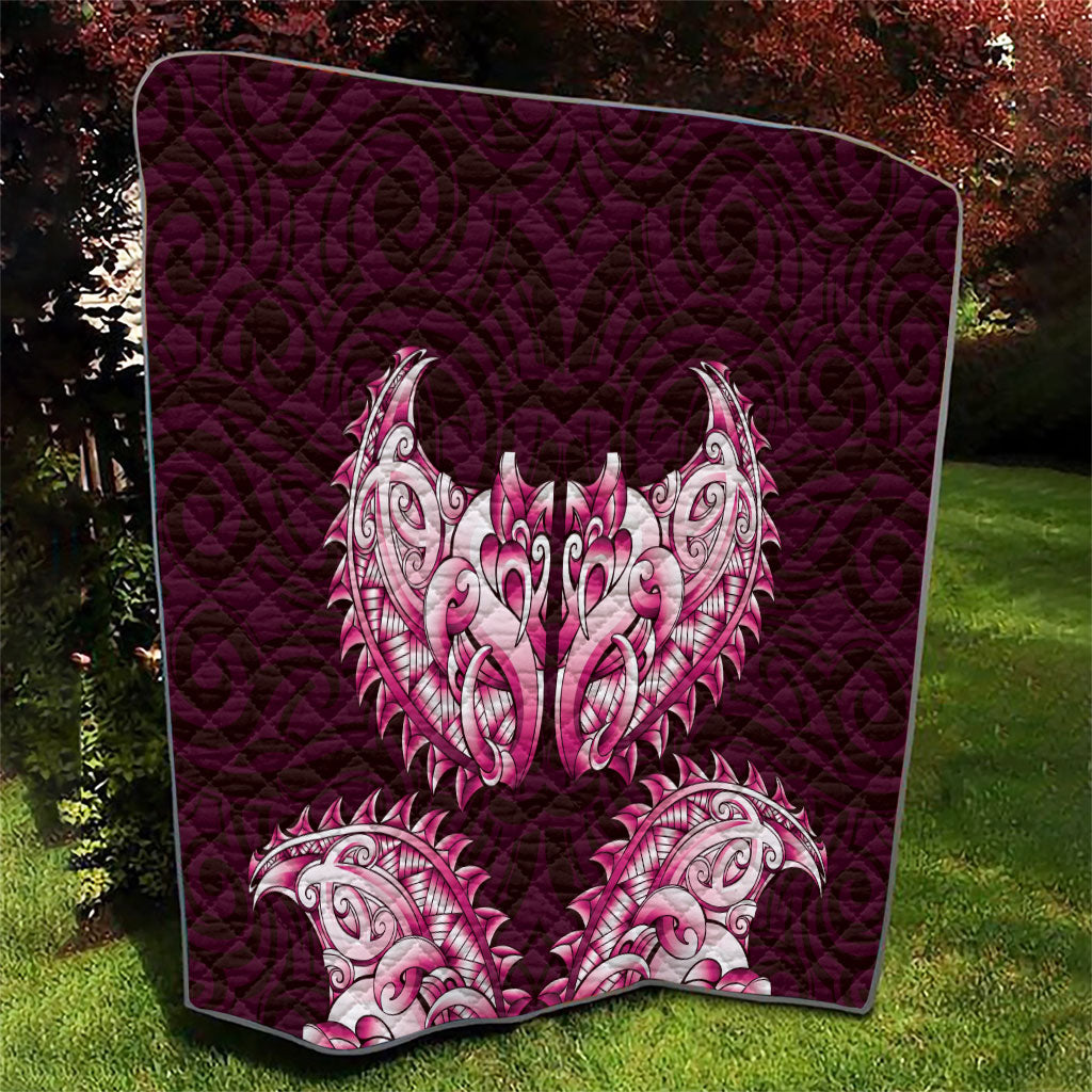 New Zealand Ta Moko Quilt Aotearoa Maori Chest Tattoo Pink
