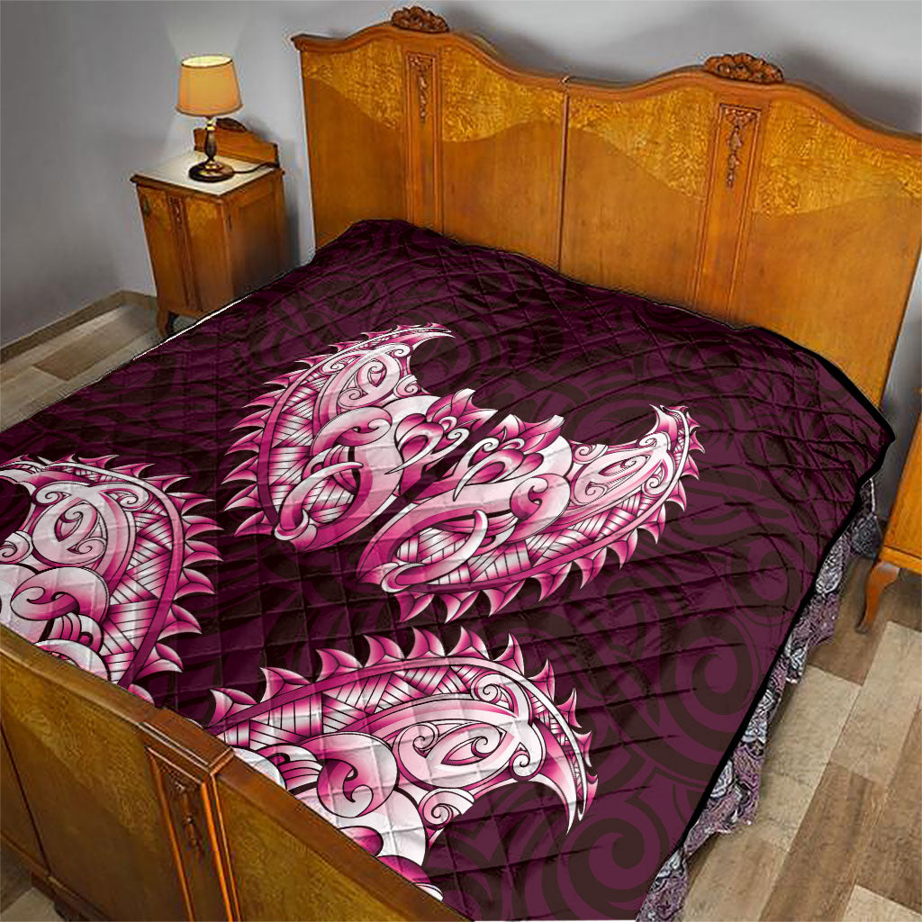 New Zealand Ta Moko Quilt Aotearoa Maori Chest Tattoo Pink