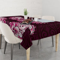 New Zealand Ta Moko Tablecloth Aotearoa Maori Chest Tattoo Pink