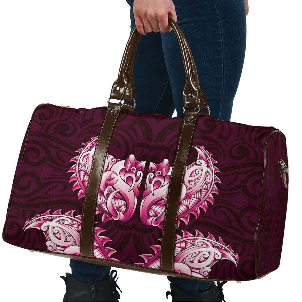 New Zealand Ta Moko Travel Bag Aotearoa Maori Chest Tattoo Pink