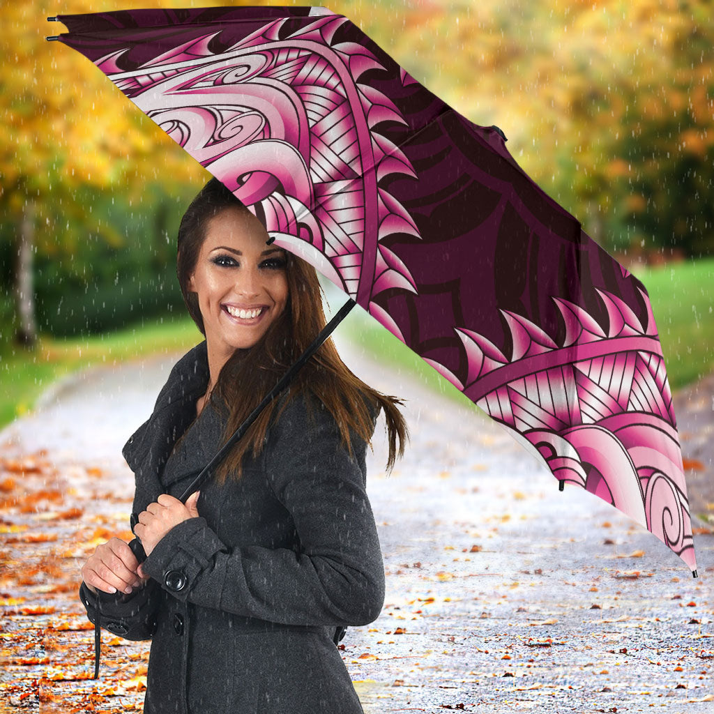 New Zealand Ta Moko Umbrella Aotearoa Maori Chest Tattoo Pink