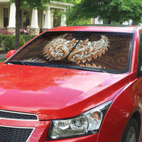 New Zealand Ta Moko Auto Sun Shade Aotearoa Maori Chest Tattoo Orange