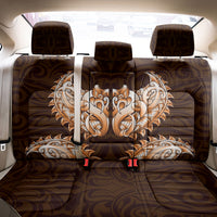 New Zealand Ta Moko Back Car Seat Cover Aotearoa Maori Chest Tattoo Orange