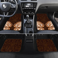 New Zealand Ta Moko Car Mats Aotearoa Maori Chest Tattoo Orange