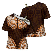 New Zealand Ta Moko Cross Shoulder Shirt Aotearoa Maori Chest Tattoo Orange