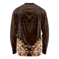 New Zealand Ta Moko Long Sleeve Shirt Aotearoa Maori Chest Tattoo Orange