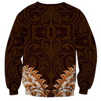 New Zealand Ta Moko Sweatshirt Aotearoa Maori Chest Tattoo Orange