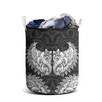 New Zealand Ta Moko Laundry Basket Aotearoa Maori Chest Tattoo Black