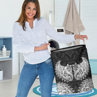 New Zealand Ta Moko Laundry Basket Aotearoa Maori Chest Tattoo Black