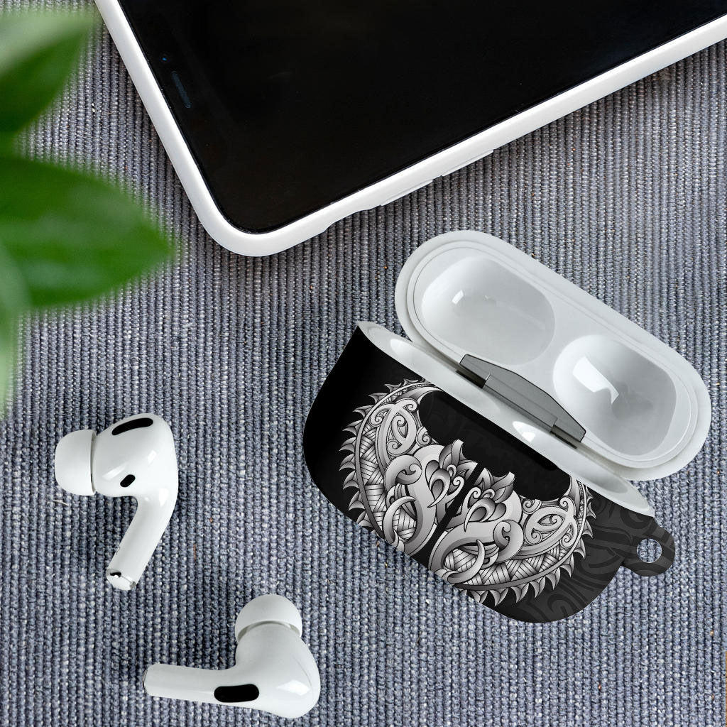 New Zealand Ta Moko AirPods Case Aotearoa Maori Chest Tattoo Black