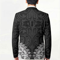 New Zealand Ta Moko Blazer Aotearoa Maori Chest Tattoo Black