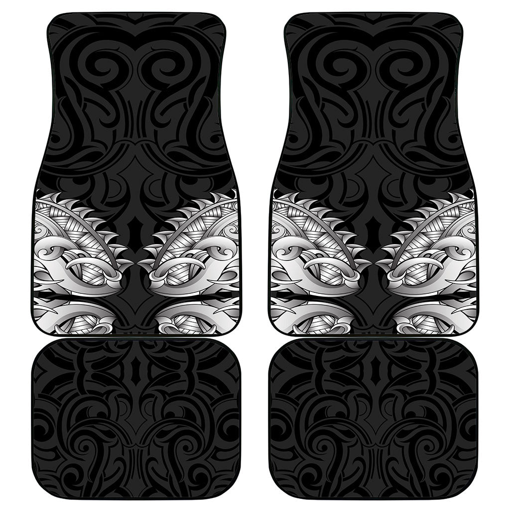 New Zealand Ta Moko Car Mats Aotearoa Maori Chest Tattoo Black