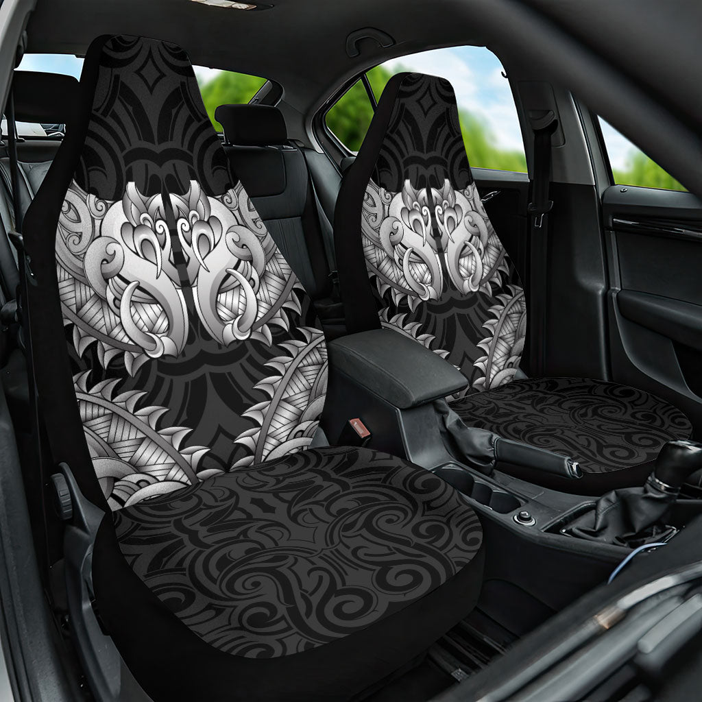 New Zealand Ta Moko Car Seat Cover Aotearoa Maori Chest Tattoo Black