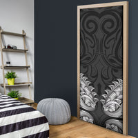 New Zealand Ta Moko Door Cover Aotearoa Maori Chest Tattoo Black