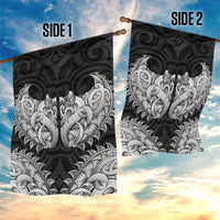 New Zealand Ta Moko Garden Flag Aotearoa Maori Chest Tattoo Black
