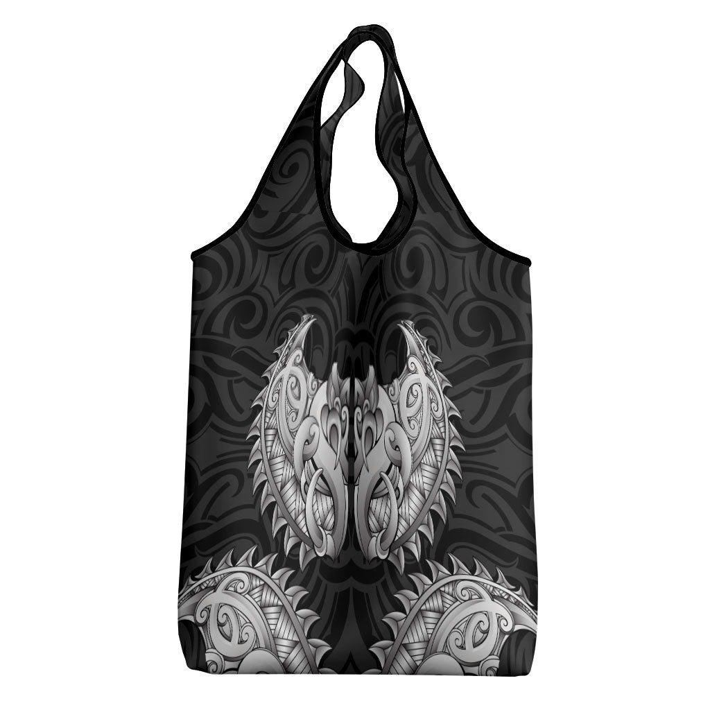 New Zealand Ta Moko Grocery Bag Aotearoa Maori Chest Tattoo Black