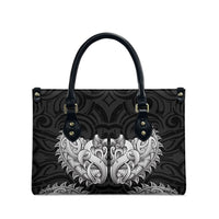 New Zealand Ta Moko Leather Bag Aotearoa Maori Chest Tattoo Black
