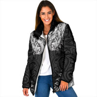 New Zealand Ta Moko Padded Jacket Aotearoa Maori Chest Tattoo Black