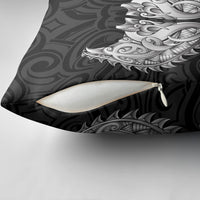 New Zealand Ta Moko Pillow Cover Aotearoa Maori Chest Tattoo Black