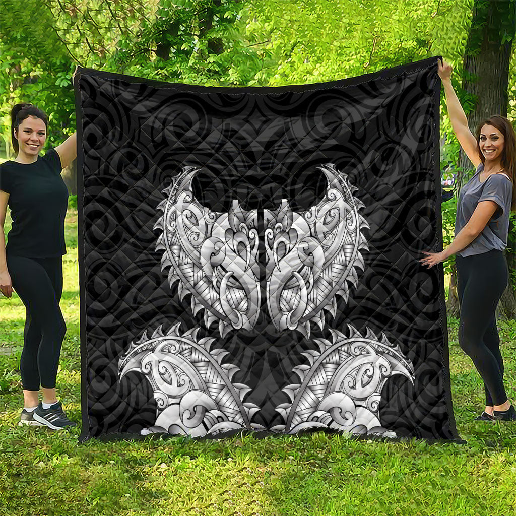 New Zealand Ta Moko Quilt Aotearoa Maori Chest Tattoo Black