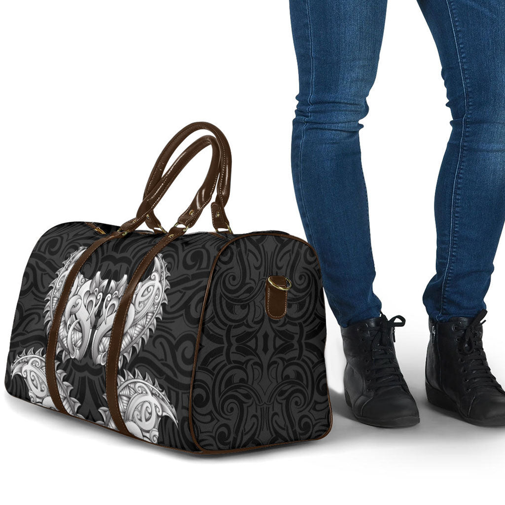 New Zealand Ta Moko Travel Bag Aotearoa Maori Chest Tattoo Black