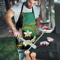 Personalised PNG Enga Provins Apron Papua New Guinea Plumeria Melanesian Pattern - Polynesian Pride