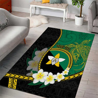 Personalised PNG Enga Provins Area Rug Papua New Guinea Plumeria Melanesian Pattern - Polynesian Pride