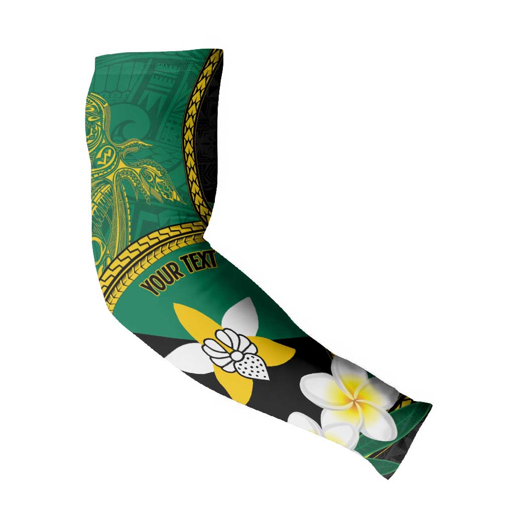 Personalised PNG Enga Provins Arm Sleeves Papua New Guinea Plumeria Melanesian Pattern LT14 - Polynesian Pride